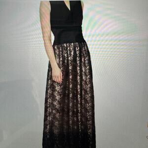 S.L. Fashions Formal Dressy Evening Gown Maxi Dress Lace Skirt Women's Size 14W